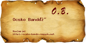 Ocsko Bandó névjegykártya